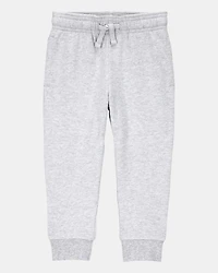 Toddler Boy Pull-On Drawstring Joggers - Grey