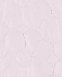 Girls Floral Quilted Midweight Jacket - Pink