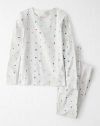 Kid Organic Cotton Pajamas in Nature Icon Print