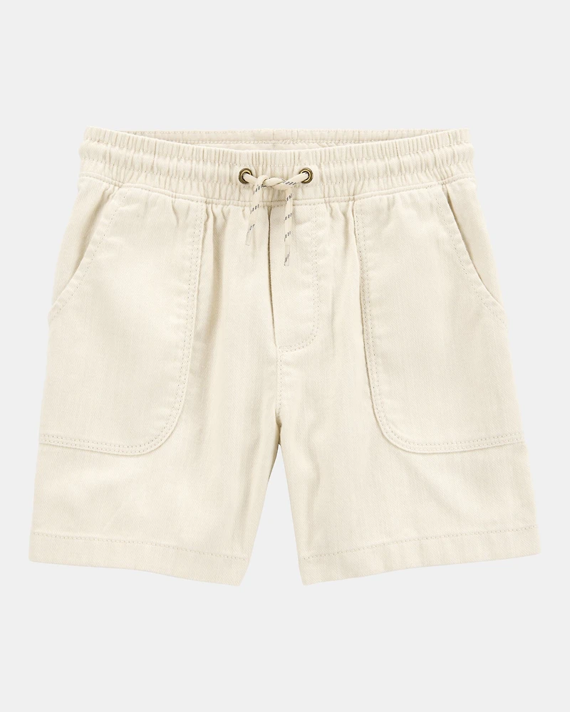 Boys Pull-On Twill Shorts - Khaki