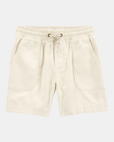 Boys Pull-On Twill Shorts - Khaki