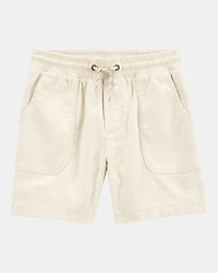 Boys Pull-On Twill Shorts - Khaki