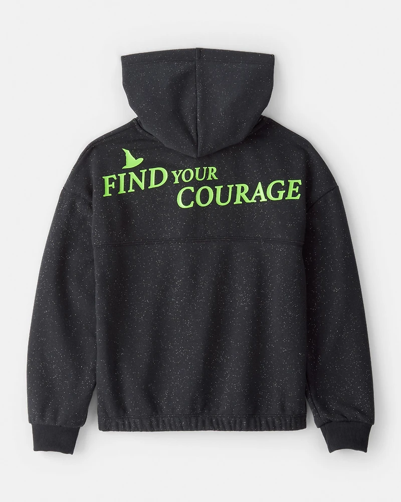 Girls Wicked Elphaba Sparkle Hoodie - Black