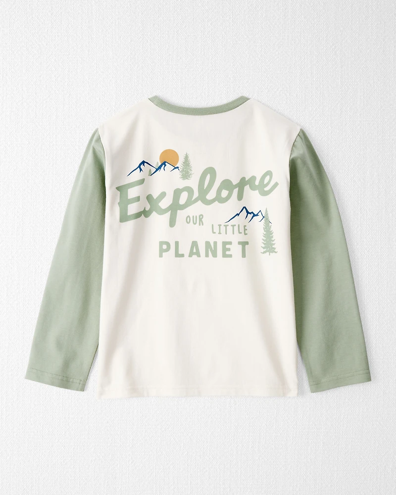 Kid Organic Cotton Let's Explore Long-Sleeve Tee