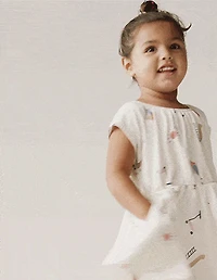 Toddler Girl Avenue Twirl™ Dress in Park Day Print - Cream