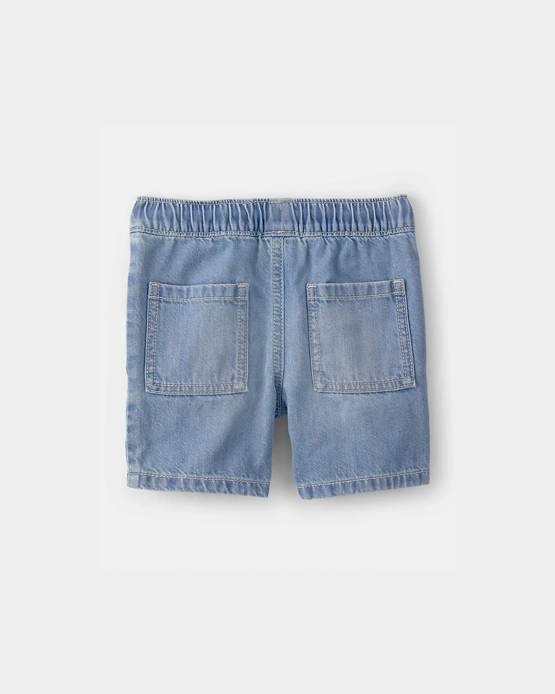 Toddler Boy Denim Drawstring Shorts - Light Wash