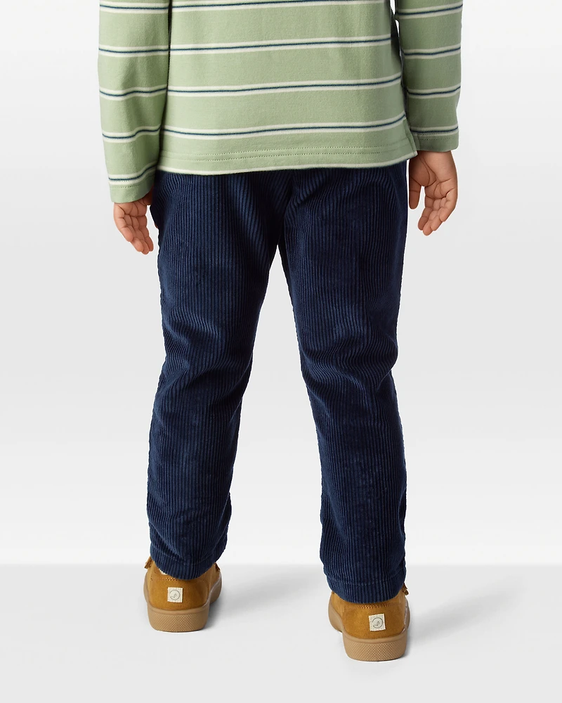Toddler Organic Cotton Corduroy Drawstring Pants