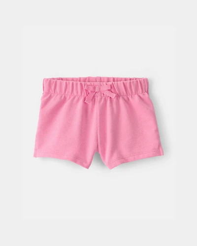 Baby Girl French Terry Shorts - Pink