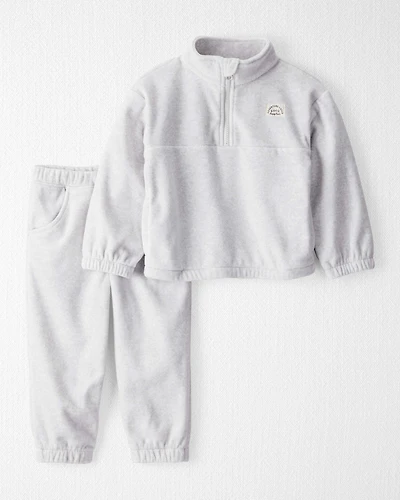 Toddler 2-Piece Recycled Microfleece Set - Grey