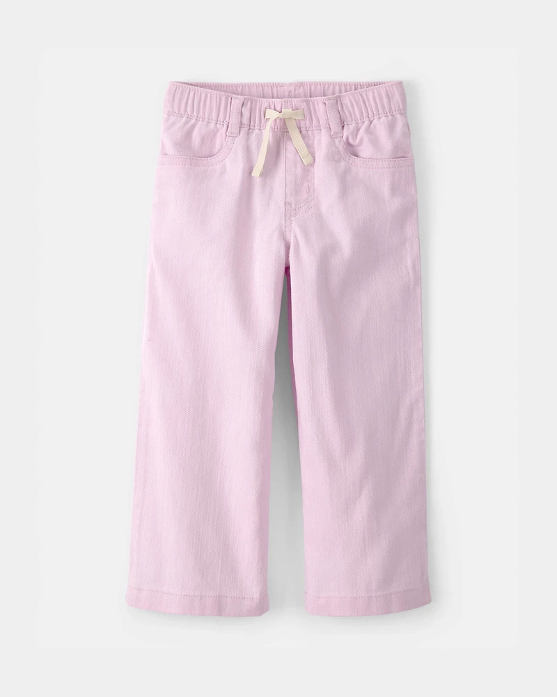 Toddler Girl Drawstring Wide-Leg Pants - Pink