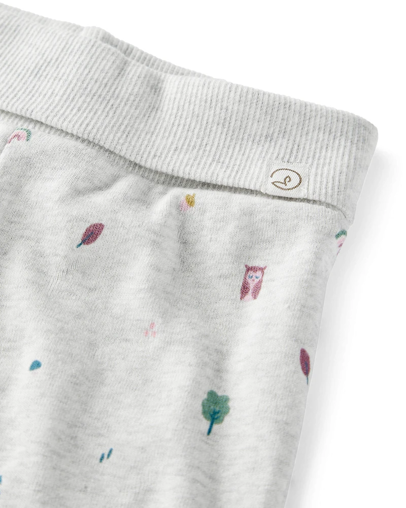 Baby Girl 2-Pack Organic Cotton Grow-With-Me Joggers
