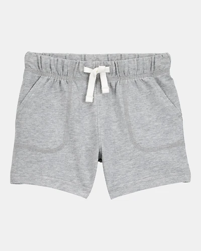 Baby Boy Pull-On French Terry Shorts - Grey