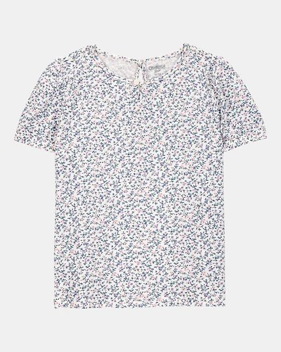 Toddler Short-Sleeve Floral Fashion Top