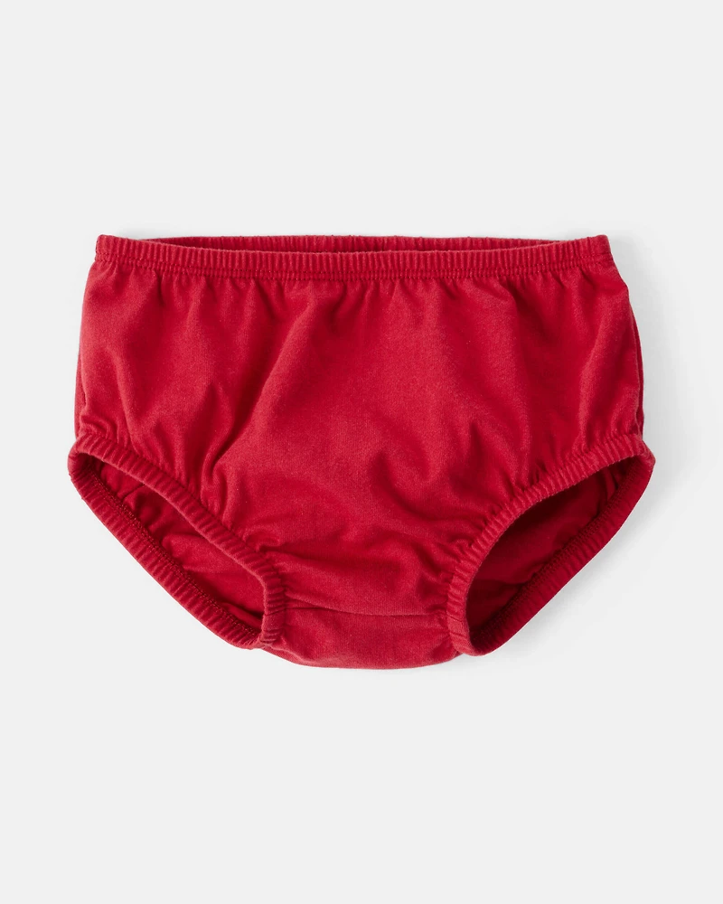 Baby Girl Cotton Long-Sleeve Occasion Dress - Red