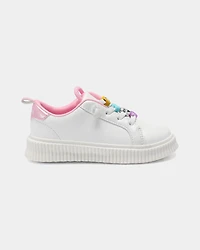 Toddler Girl Charm Casual Sneakers - White/Pink