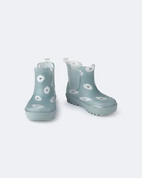 Toddler Rainboots in Rain Cloud Print - Pale Blue