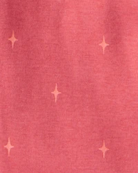 Girls Cowgirl Print 100% Cotton Long-Sleeve Snug Fit 4-Piece Pajamas - Pink