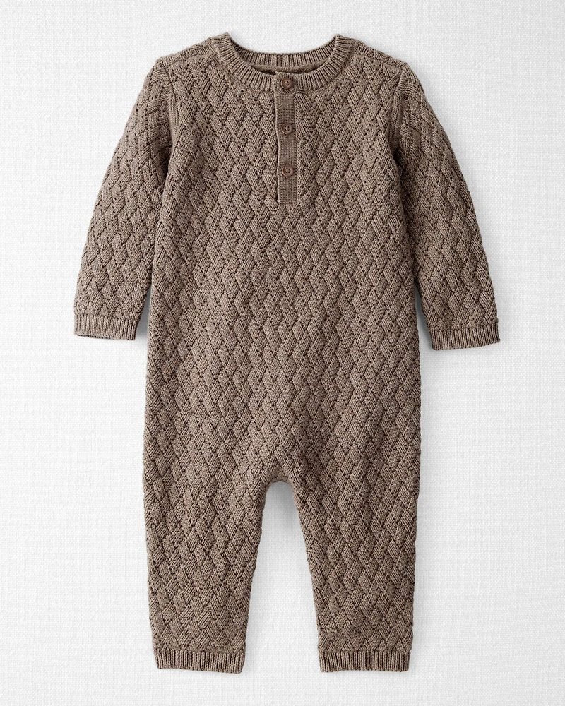 Baby Organic Cotton Sweater Knit Jumpsuit