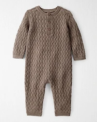 Baby Organic Cotton Sweater Knit Jumpsuit