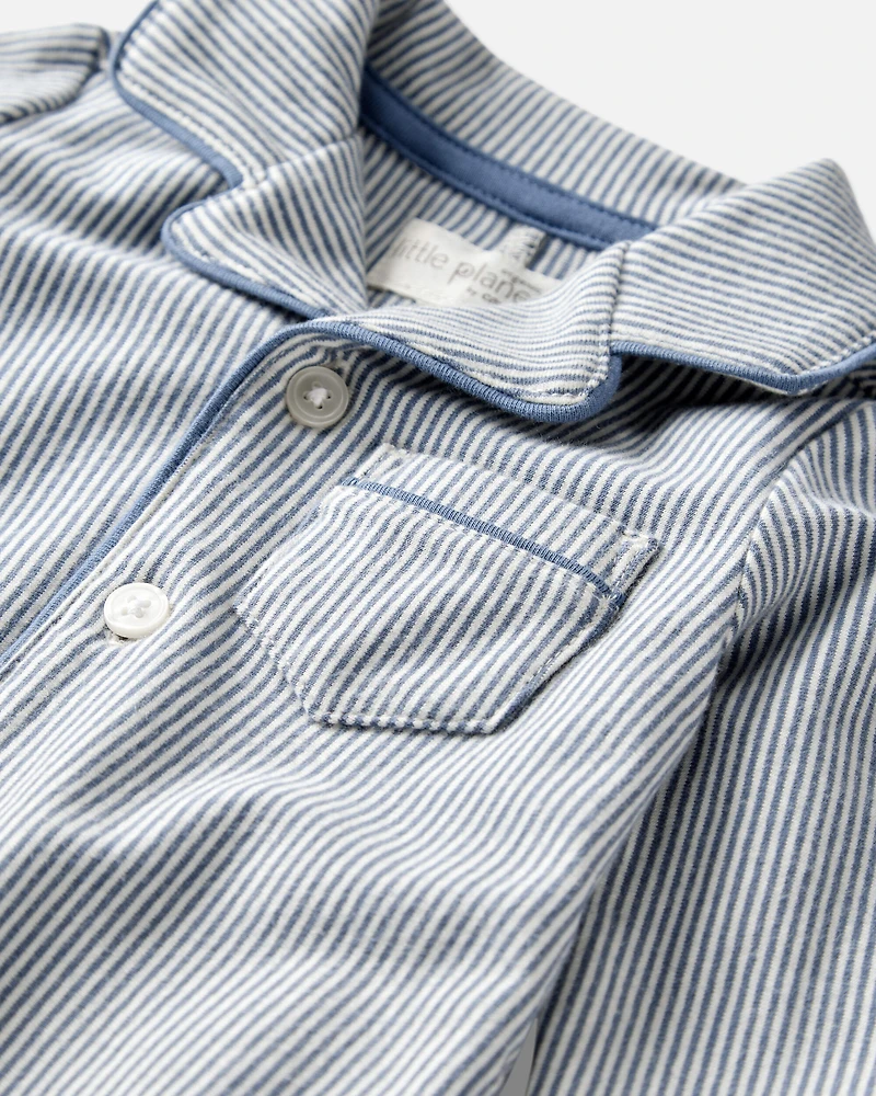 Baby Striped Organic Cotton Coat Style One Piece