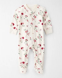 Baby Organic Cotton Sleep & Play Pajamas in Rosethorn Hollow Print