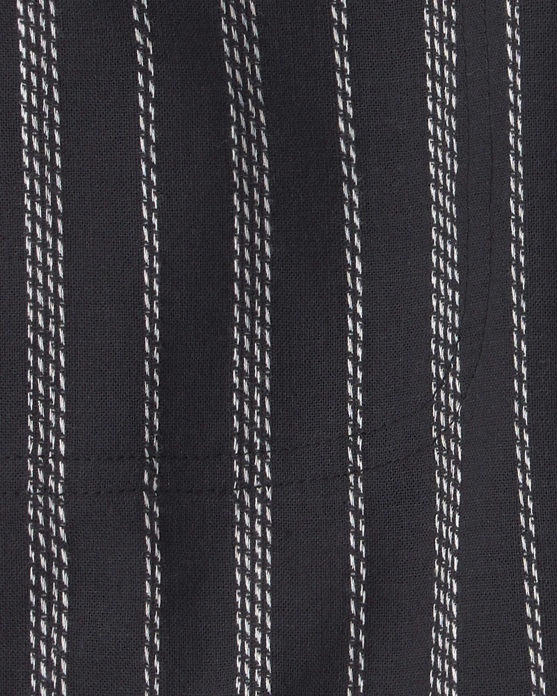 Boys Striped Shorts - Black