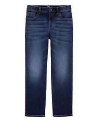 Kid Dark Wash Husky-Fit Classic Jeans