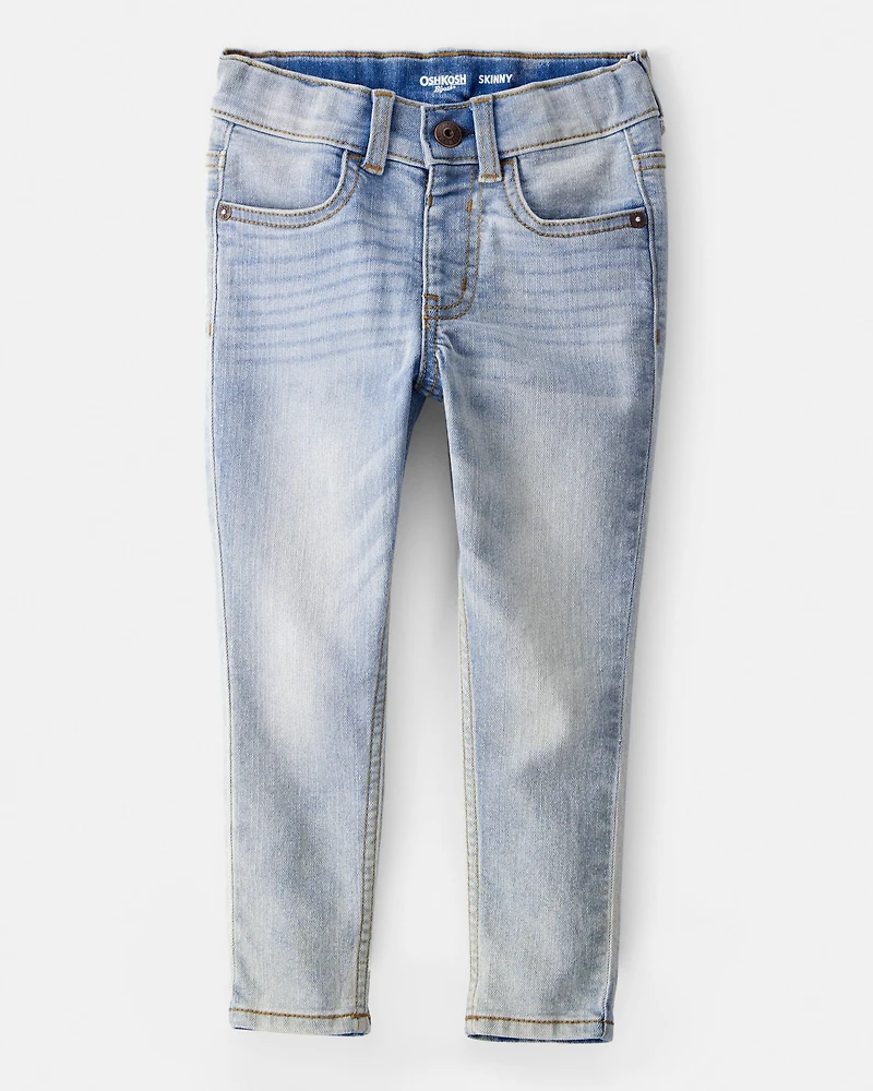 Toddler Sun Faded Light Wash Skinny-Leg Jeans