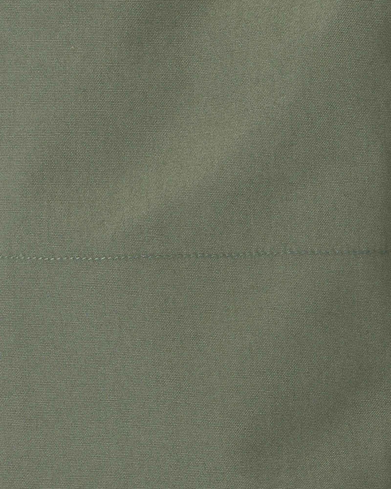 Toddler Boy Canvas Joggers - Olive Green