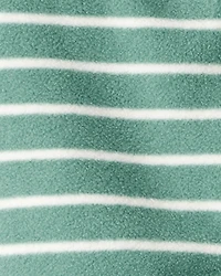 Baby Boy 3-Piece Construction Striped Print Hooded Zip-Up Jacket, Bodysuit & Pant Set - Green