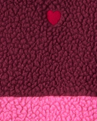 Girls Microfleece Long-Sleeve Zip-Up Jacket - Pink