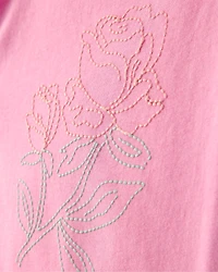 Toddler Girl 2-Piece Floral Top & Skort Set - Pink