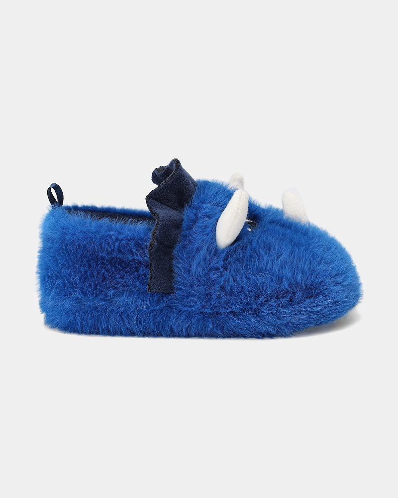 Toddler Boy Dinosaur Slippers - Blue