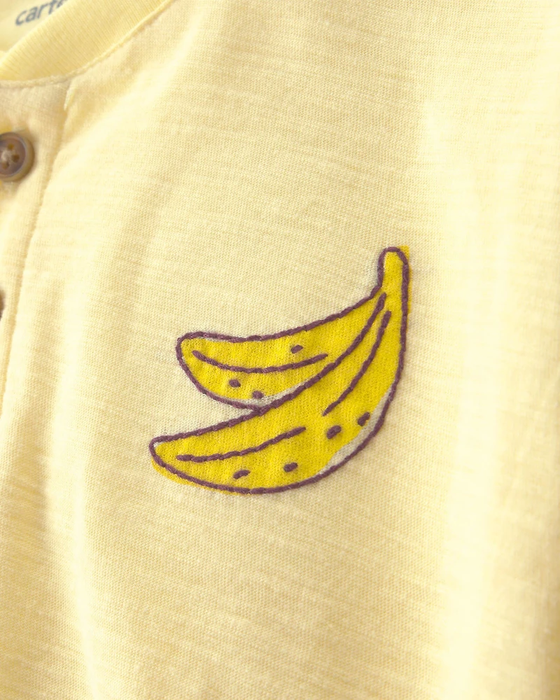 Toddler Boy 2-Piece Banana Top & Short Set - Yellow/Green