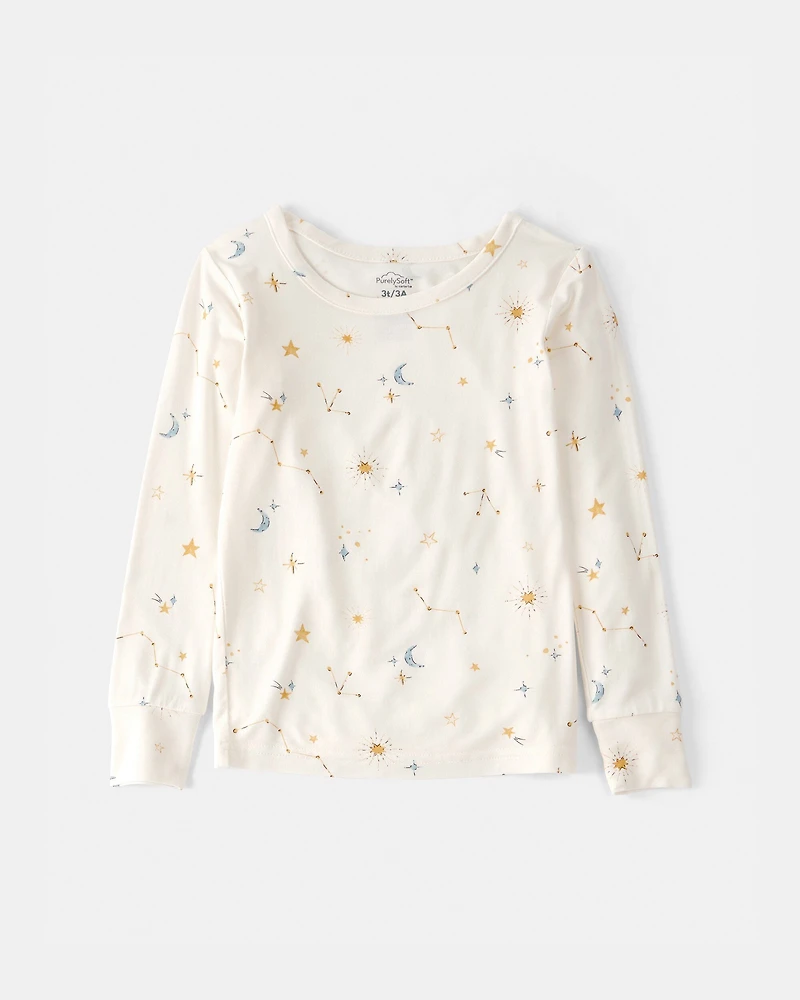 Toddler Constellation PurelySoft 2-Piece Pajama Set - Cream