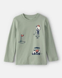 Toddler Boy Golf Long-Sleeve Graphic Tee - Green