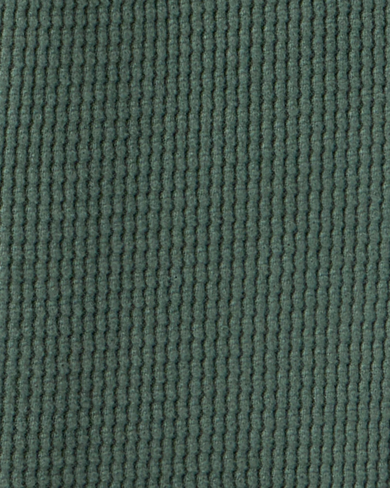 Girls Waffle Knit Joggers - Green