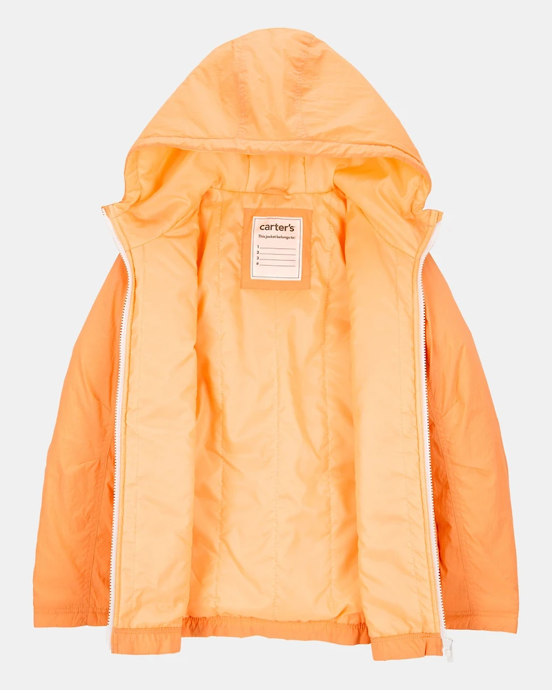 Girls Midweight Athletic Jacket - Orange