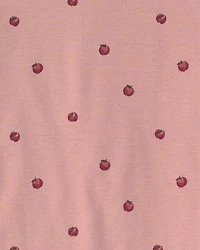 Girls 2-Piece Organic Cotton Pajamas in Apples
