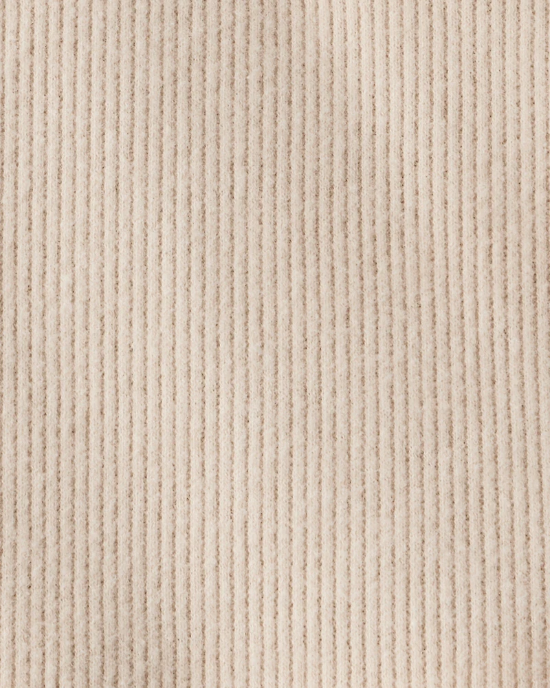 Baby Boy Ribbed Long-Sleeve Pocket Tee - Tan