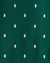 Baby Boy 4-Pack Christmas Print Long-Sleeve Multipack Bodysuits - White/Green