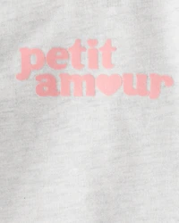 Baby Girl 3-Piece 'Petit Amour' Polka Dot Cardigan Outfit Set - Pink