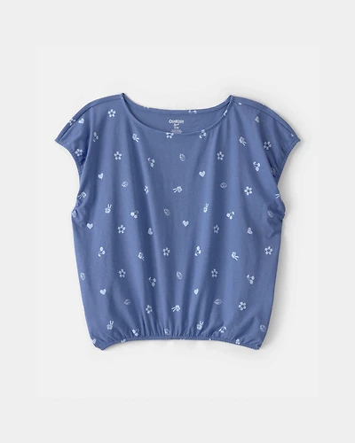 Girls Spring Icon Short-Sleeve Top - Blue