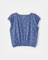 Girls Spring Icon Short-Sleeve Top - Blue