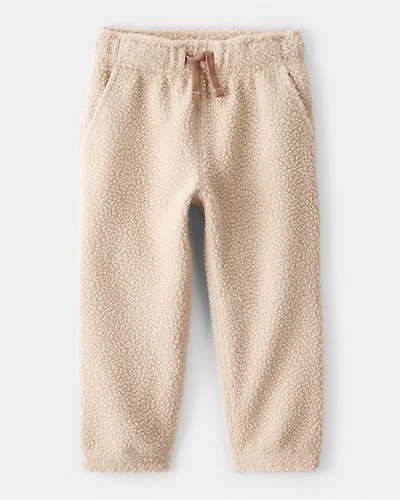 Toddler Boy Fleece Joggers - Brown