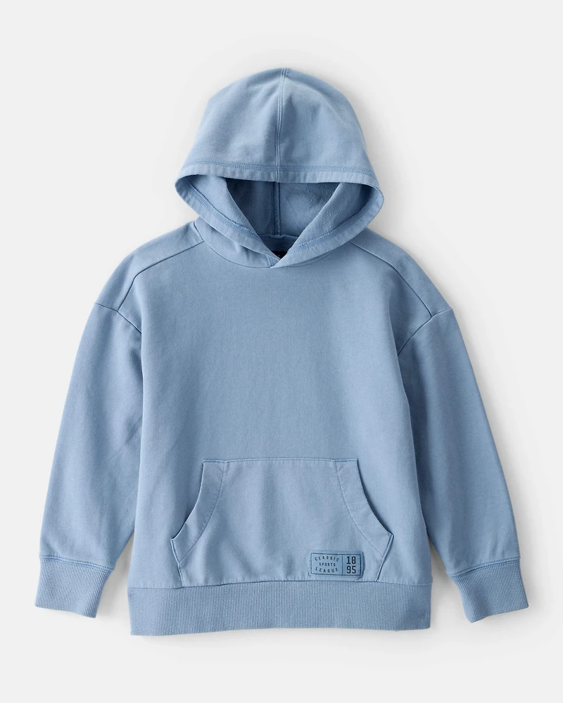 Boys Cotton Long-Sleeve Hoodie - Blue