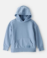 Boys Cotton Long-Sleeve Hoodie - Blue