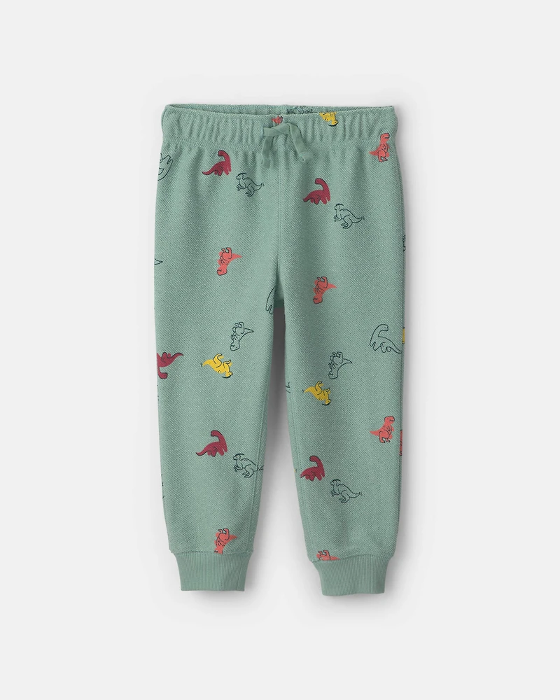 Baby Boy 2-Piece Dinosaur French Terry Sweatshirt & Pant Set - Green