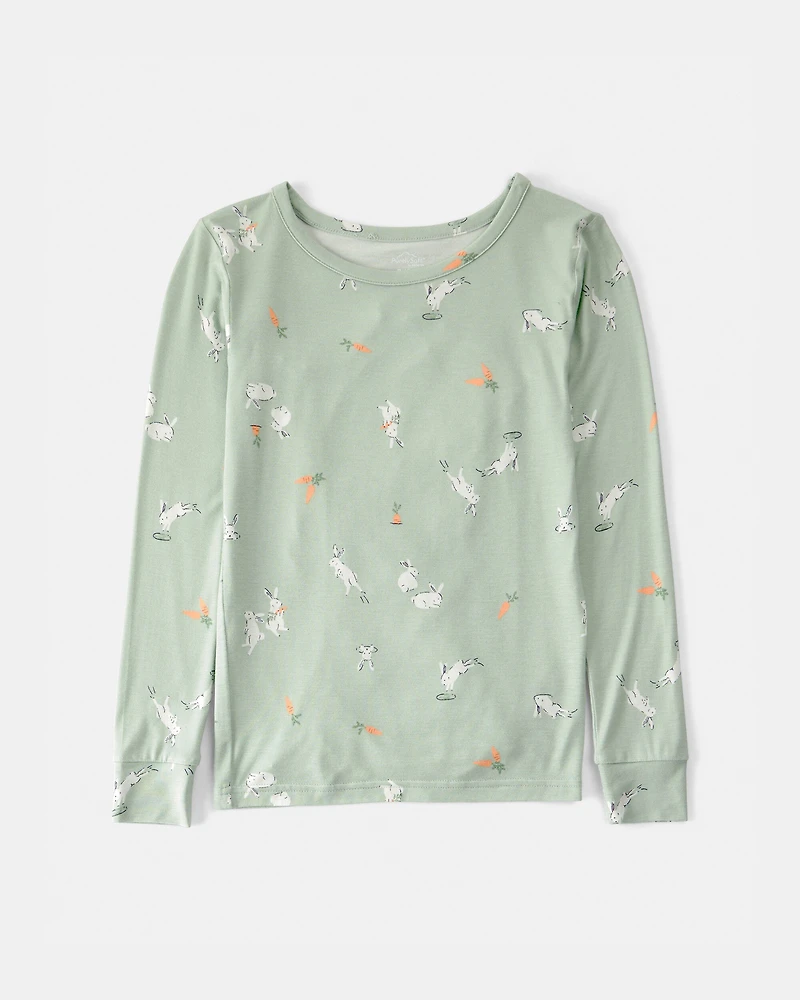 Kid Easter Bunny PurelySoft 2-Piece Pajama Set - Green