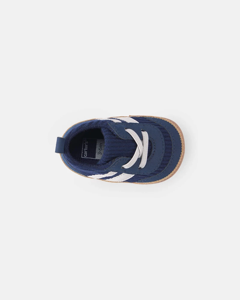 Baby Boy Striped Sneakers - Navy Blue